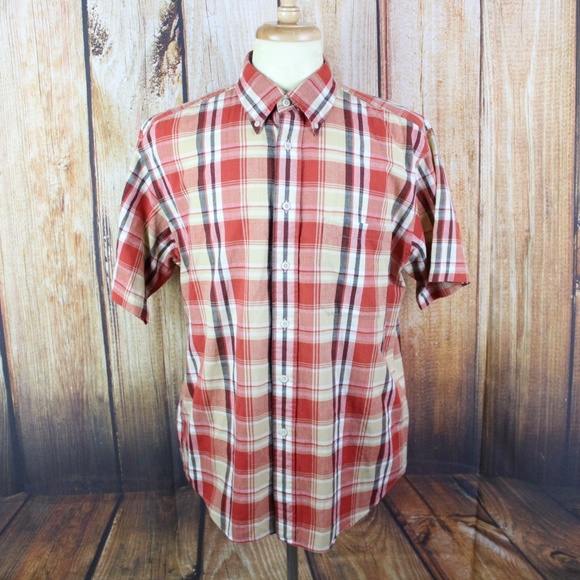 Pendleton Men's Seaside Shirt Orange Plaid - Picture 5 of 7